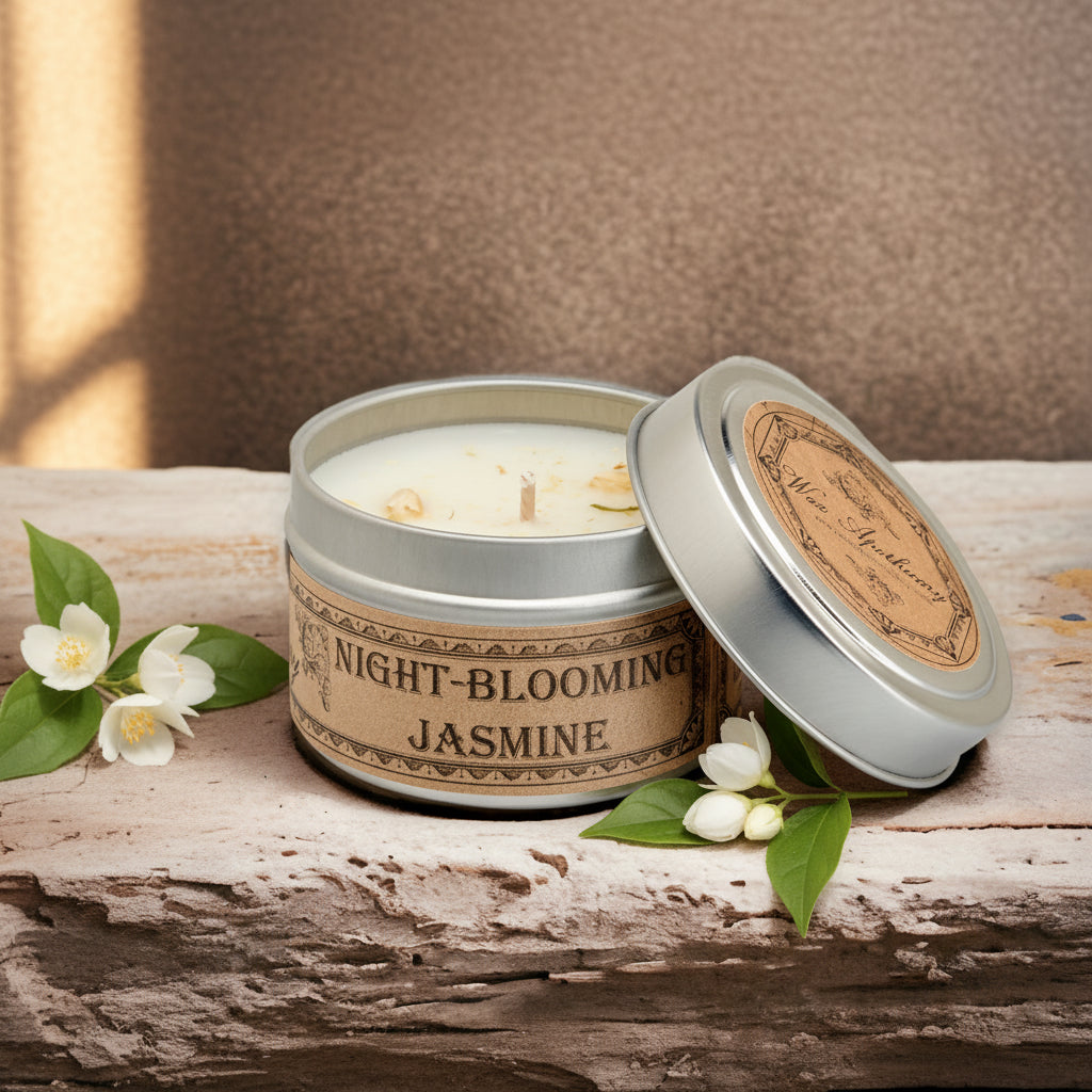 Night-Blooming Jasmine Botanical Candle Travel Tin