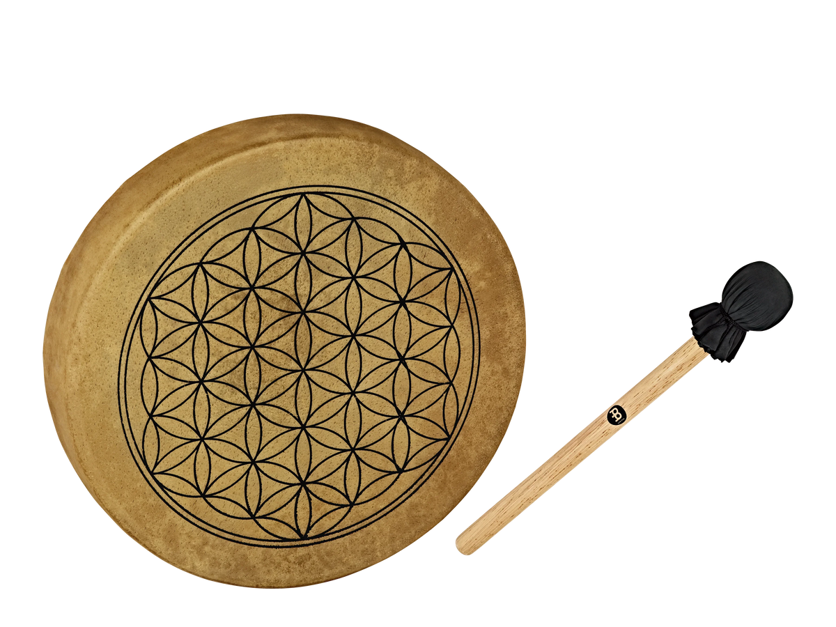 15" Native American-Style Hoop Drum, Flower of Life