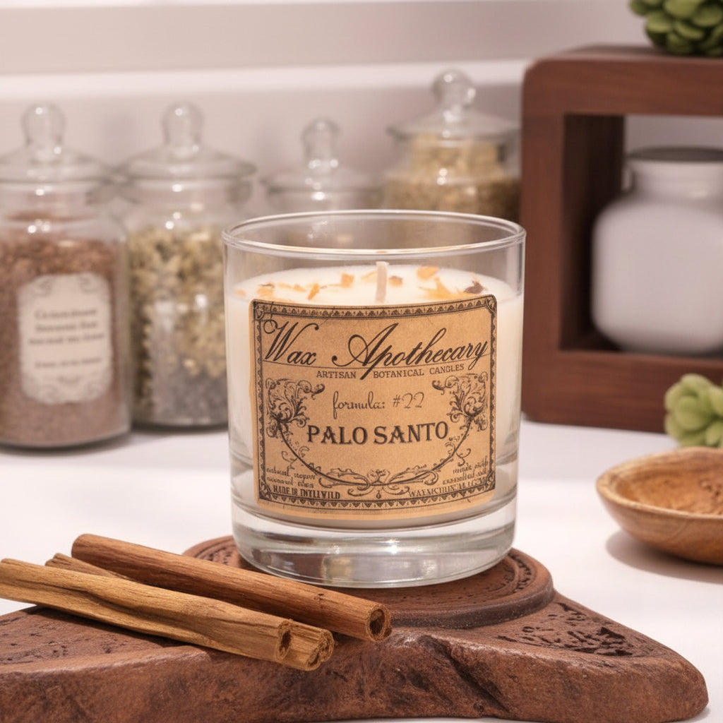 Palo Santo 7 oz Botanical Candle in Scotch Glass