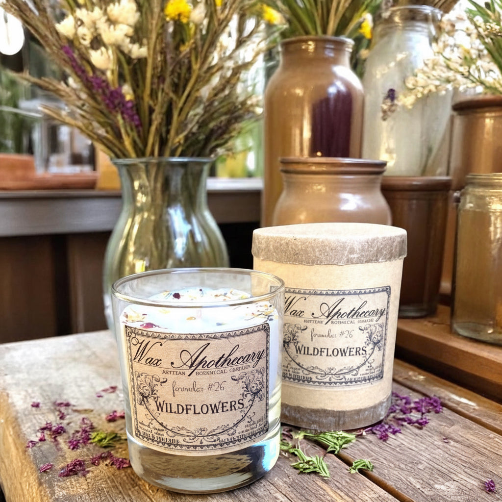 Wildflowers 7 oz Botanical Candle in Scotch Glass