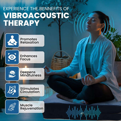 Premium Vibroacoustic Zafu Meditation Cushion Bundle