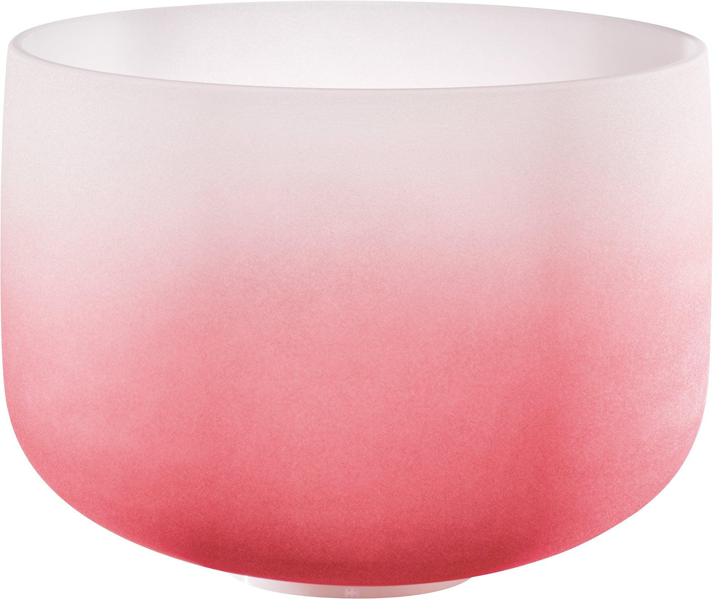 14" Color-Frosted Crystal Singing Bowl, Red, Note C4, Root Chakra