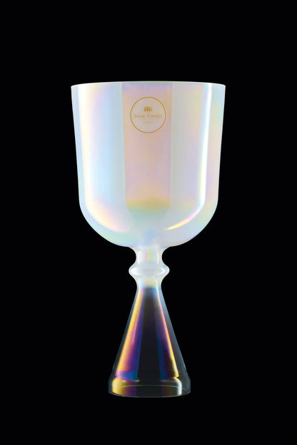 6.75" Crystal Singing Chalice, C4, Creamy, Root Chakra