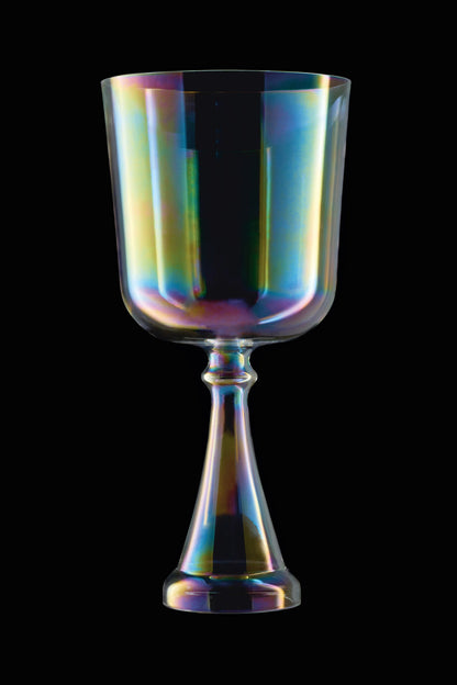 7" Crystal Singing Chalice, B3, Clear, Crown Chakra