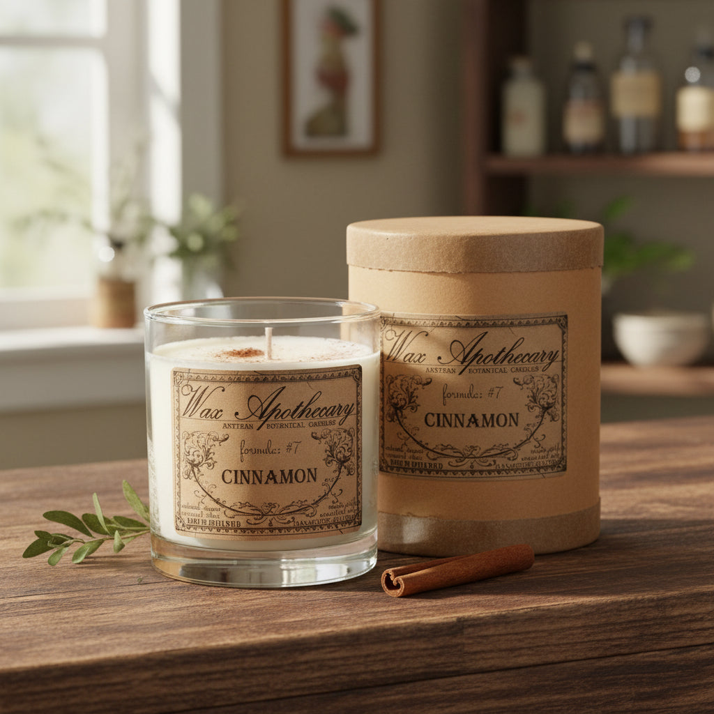 Cinnamon 7 oz Botanical Candle in Scotch Glass