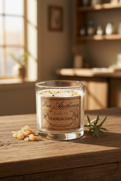Frankincense 7 oz Botanical Candle in Scotch Glass