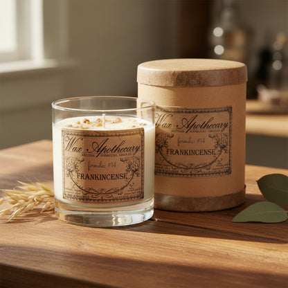 Frankincense 7 oz Botanical Candle in Scotch Glass
