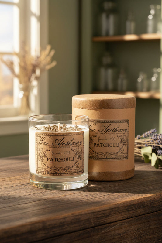 Patchouli 7 oz Botanical Candle in Scotch Glass