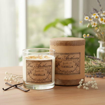 Vanilla 7 oz Botanical Candle in Scotch Glass