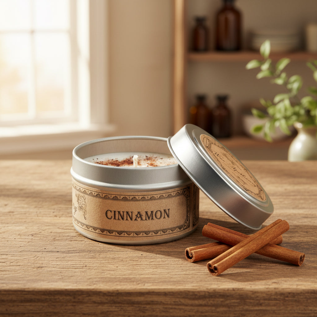 Cinnamon Botanical Candle Travel Tin
