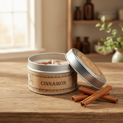 Cinnamon Botanical Candle Travel Tin