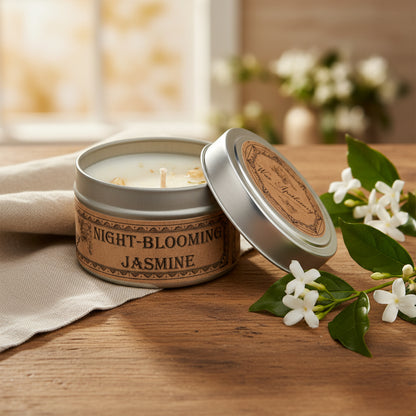 Night-Blooming Jasmine Botanical Candle Travel Tin