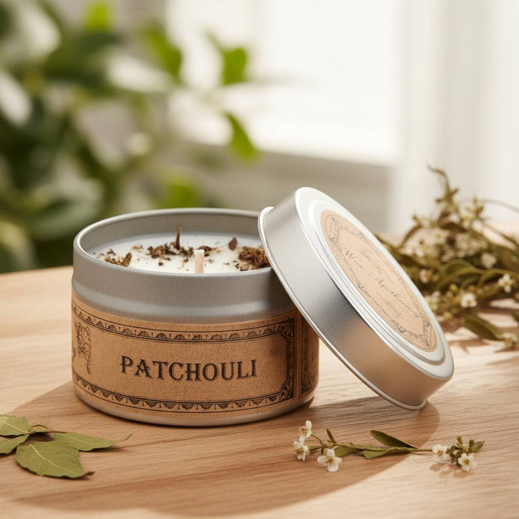 Patchouli Botanical Candle Travel Tin
