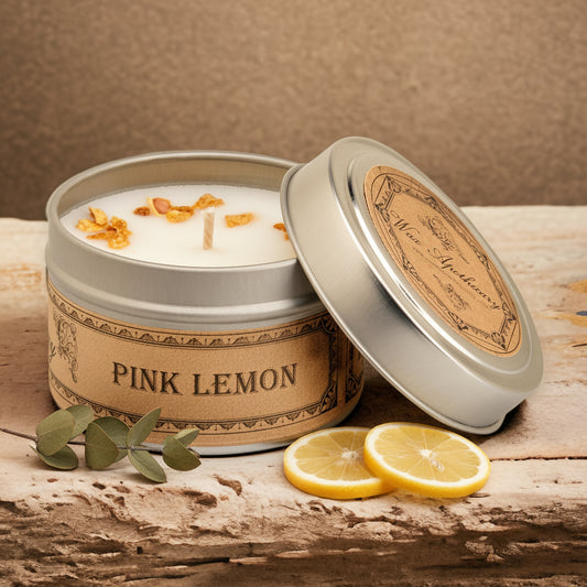 Pink Lemon Botanical Candle Travel Tin