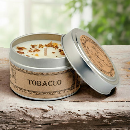Tobacco Botanical Candle Travel Tin