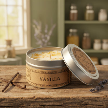 Vanilla Botanical Candle Travel Tin