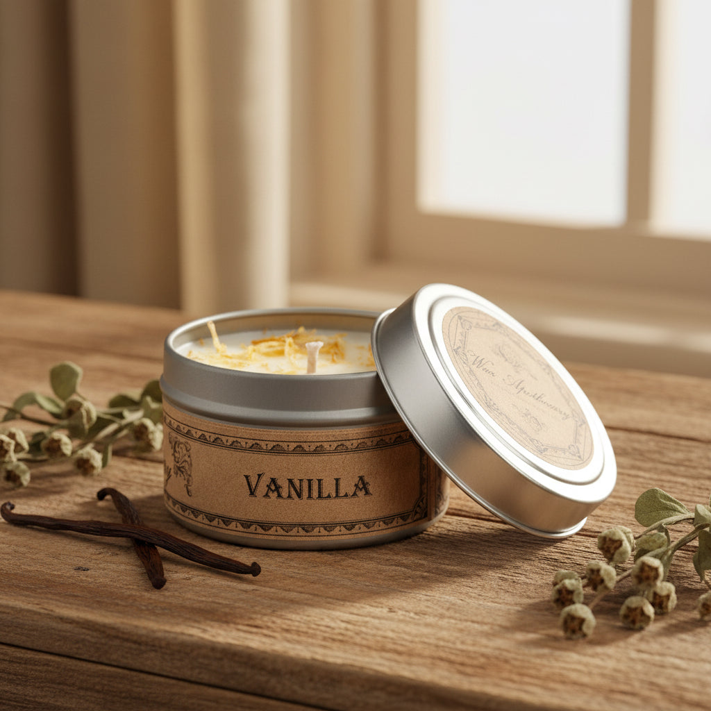 Vanilla Botanical Candle Travel Tin