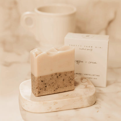 Coffee + Cream Handmade Tallow and Goat Milk Soap Bar