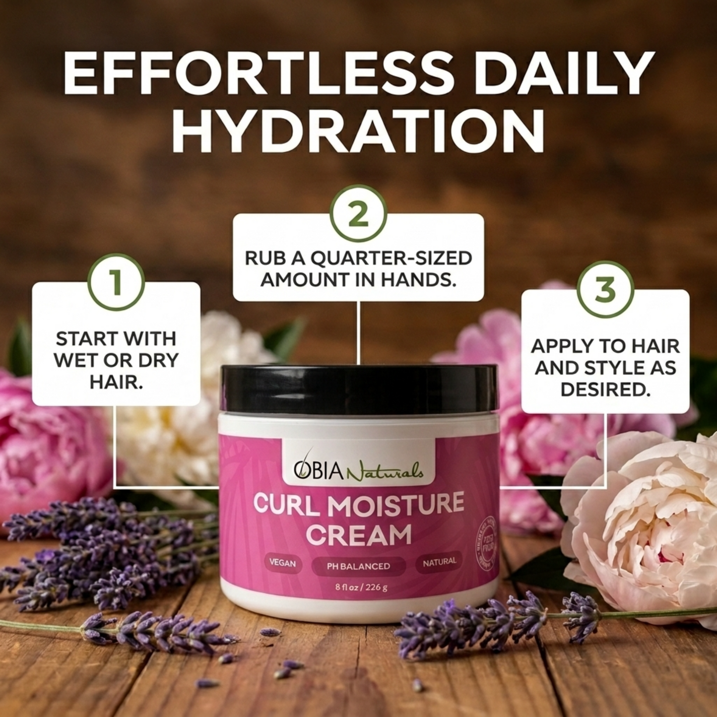 Curl Moisture Cream — Lightweight Vegan Leave-In Conditioner