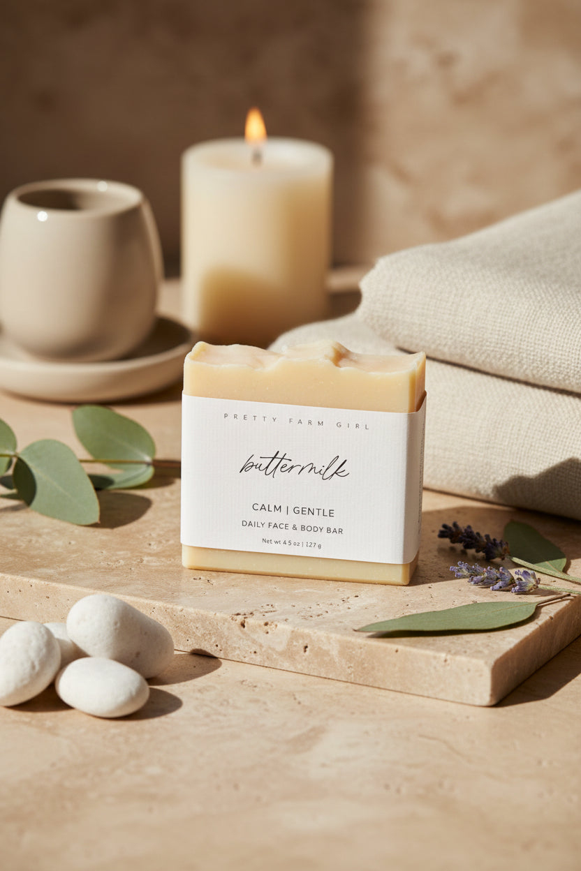 Fragrance Free Handmade Tallow + Goat Milk Soap Bar Trio