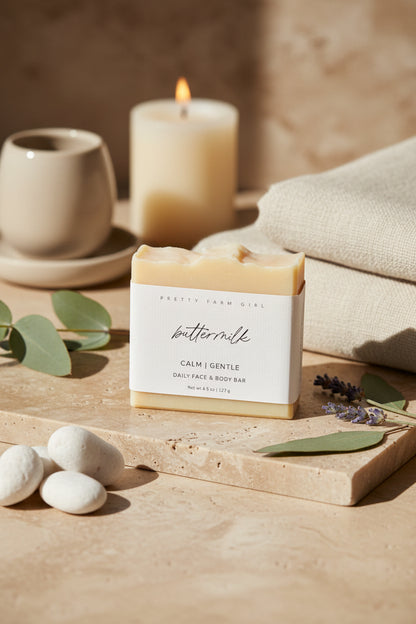 Fragrance Free Handmade Tallow + Goat Milk Soap Bar Trio