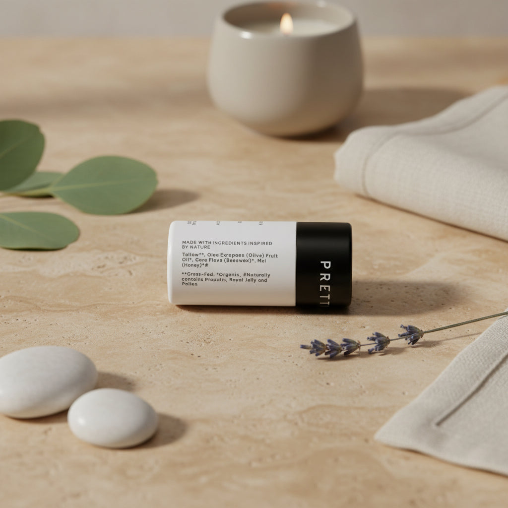 Fragrance Free Tallow + Honey Lip Butter | Eco-Friendly Travel Tube