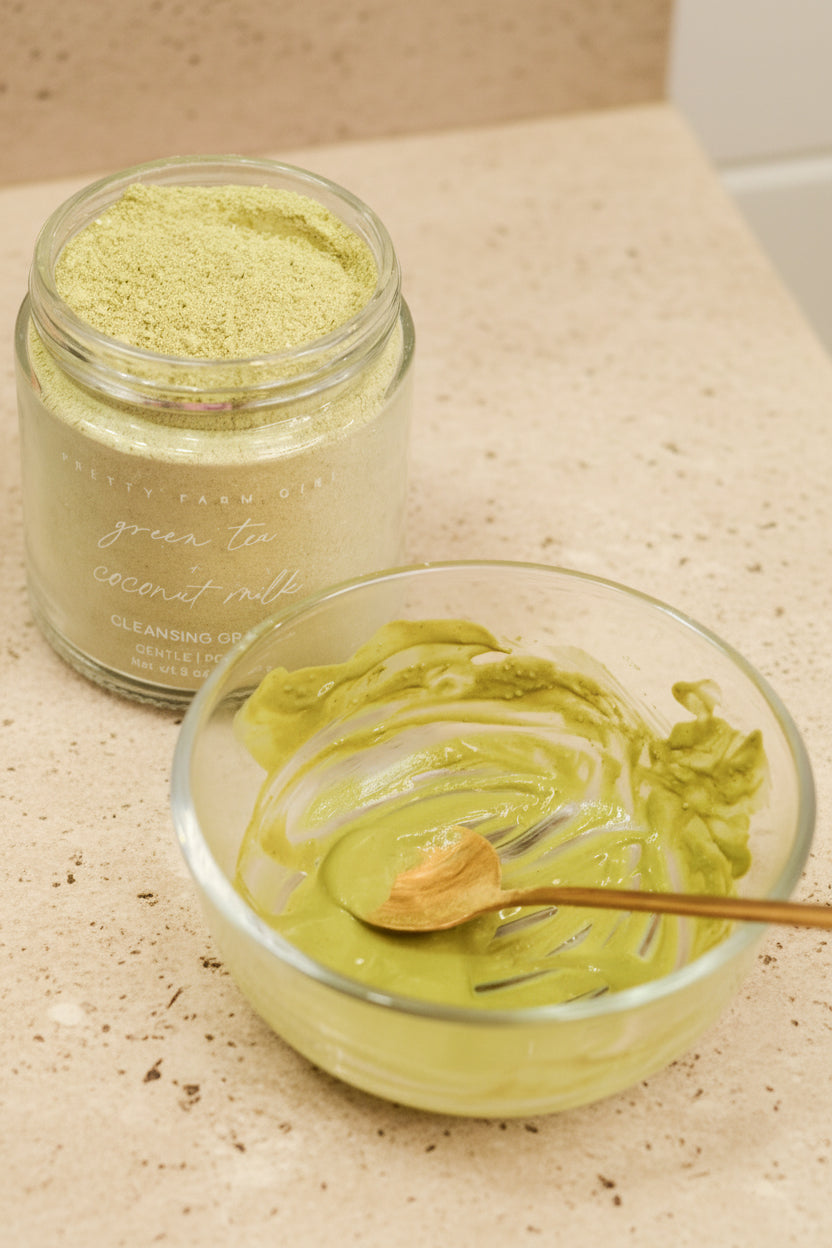 Green Tea + Coconut Milk Facial Cleansing Grains