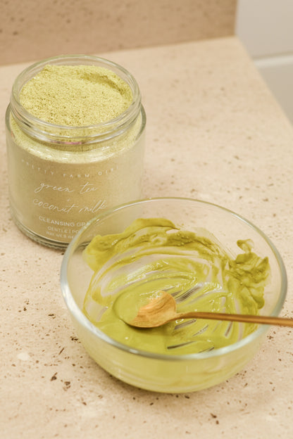 Green Tea + Coconut Milk Facial Cleansing Grains