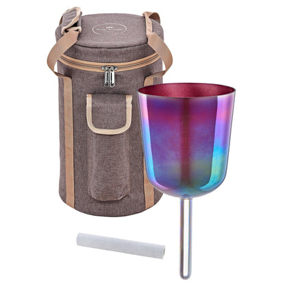 5.75" Essence Solfeggio Crystal Singing Bowl, RE 417 Hz, Copper Brown