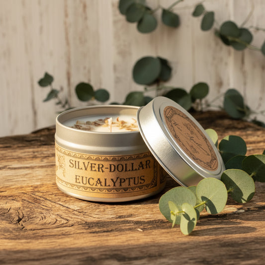 Silver-Dollar Eucalyptus Botanical Candle Travel Tin