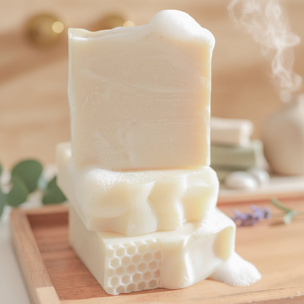 Fragrance Free Handmade Tallow + Goat Milk Soap Bar Trio