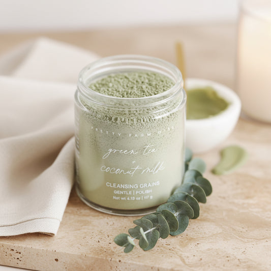 Green Tea + Coconut Milk Facial Cleansing Grains