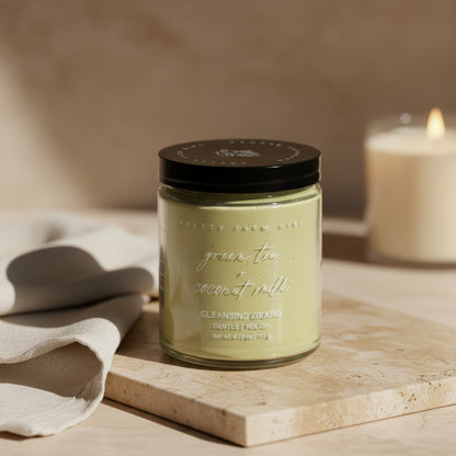 Green Tea + Coconut Milk Facial Cleansing Grains