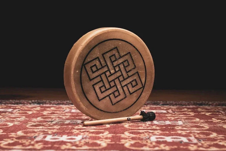 15" Native American-Style Hoop Drum, Endless Knot