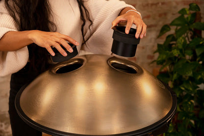 Sensory Handpan, D Kurd, 10 Notes, Vintage Gold