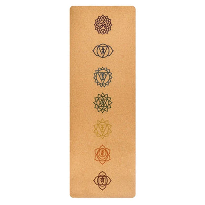 183X68cm Natural Cork TPE Yoga Mat For Fitness 5mm Sports Mats Pilates Exercise Pads Non-slip Yoga mats With Position Body Line