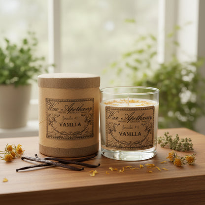 Vanilla 7 oz Botanical Candle in Scotch Glass