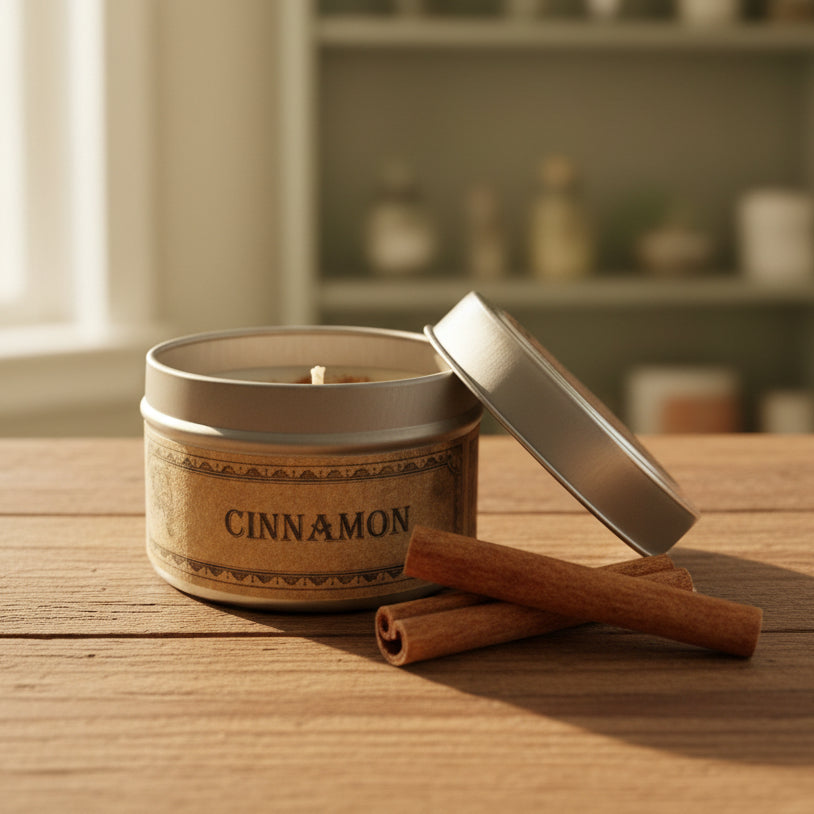 Cinnamon Botanical Candle Travel Tin