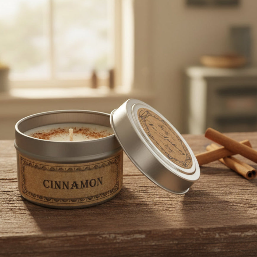 Cinnamon Botanical Candle Travel Tin