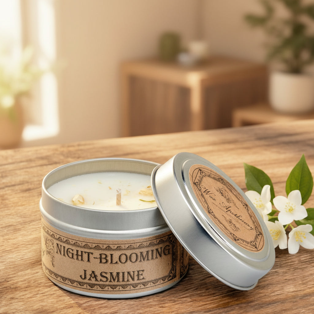 Night-Blooming Jasmine Botanical Candle Travel Tin