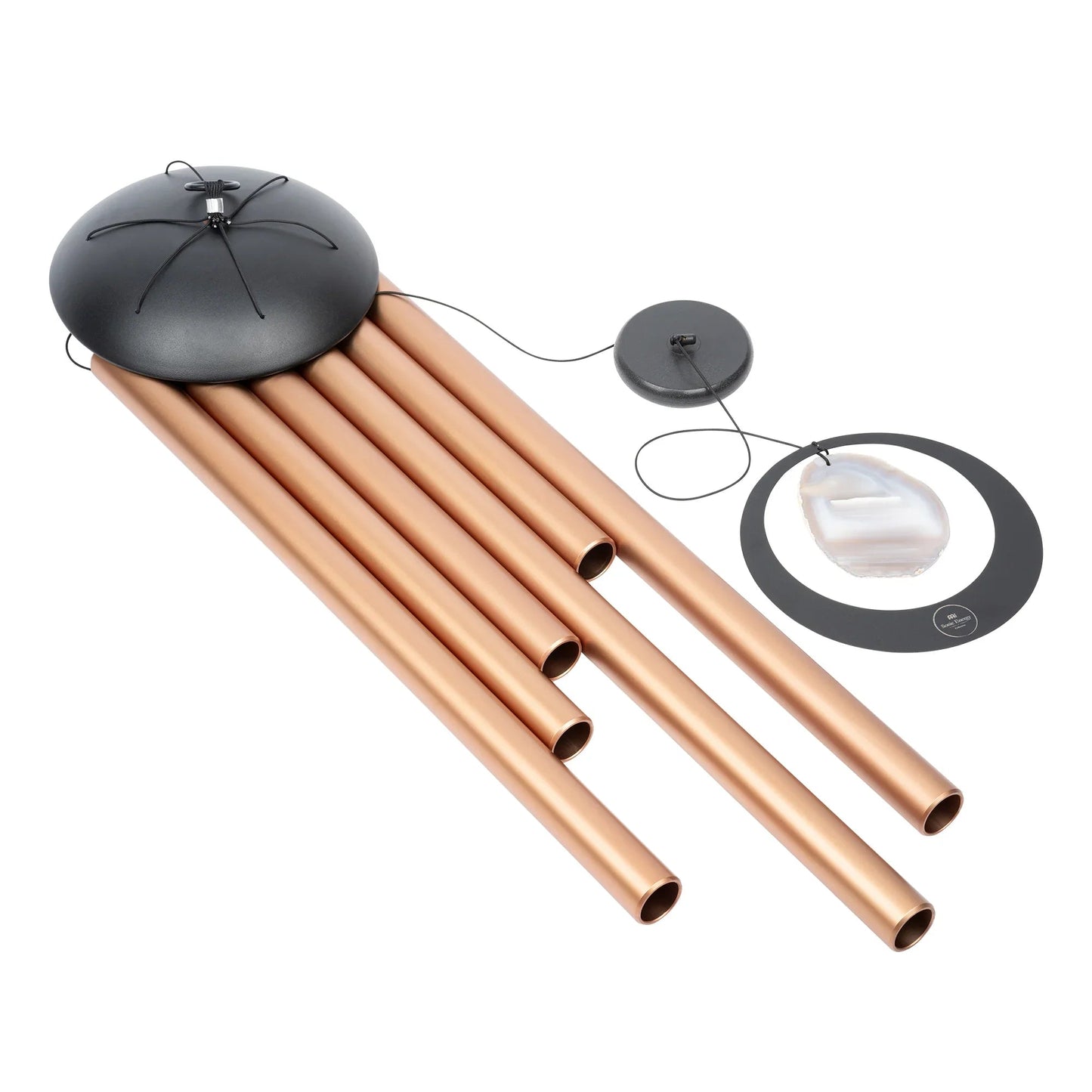 50" Grey Agate Meditation Chime, 432 Hz, A-Major, Bronze