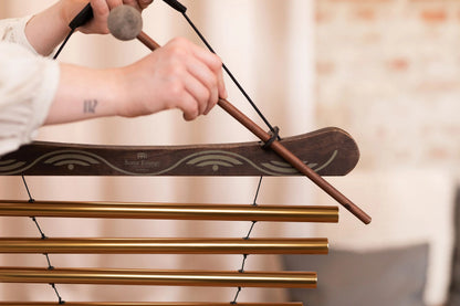 35" Meditation Flow Chime, 440 Hz, 10 Notes, D Major, Bronze
