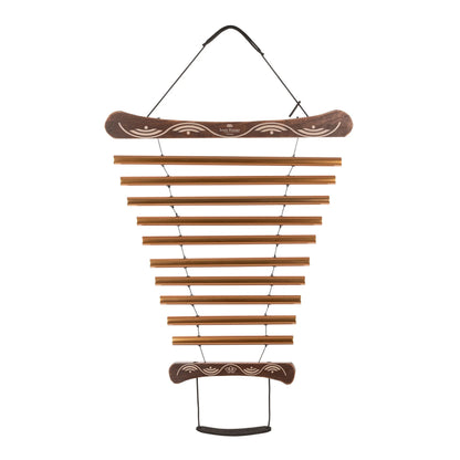 35" Meditation Flow Chime, 440 Hz, 10 Notes, D Major, Bronze