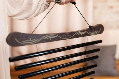38" Meditation Flow Chime, 432 Hz, 10 Notes, E Minor, Black