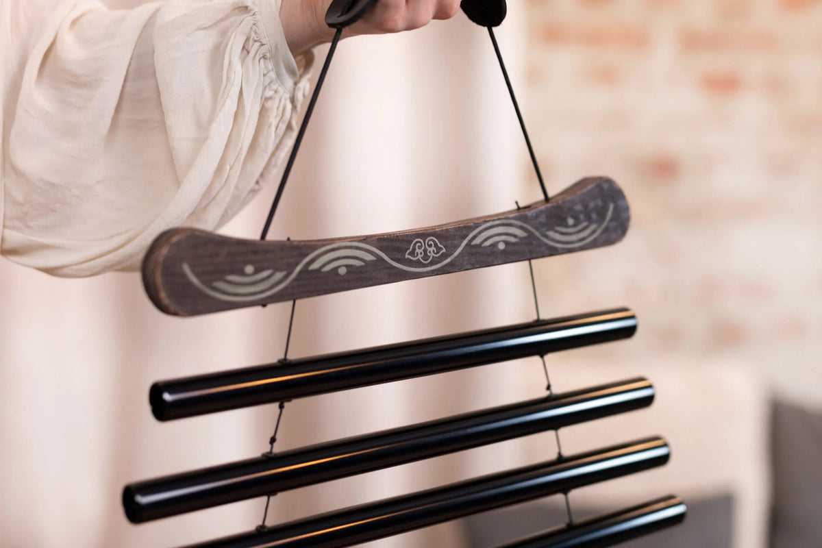 38" Meditation Flow Chime, 432 Hz, 10 Notes, E Minor, Black
