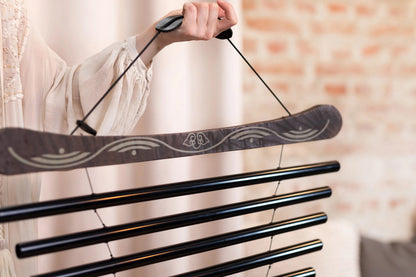 38" Meditation Flow Chime, 432 Hz, 10 Notes, E Minor, Black