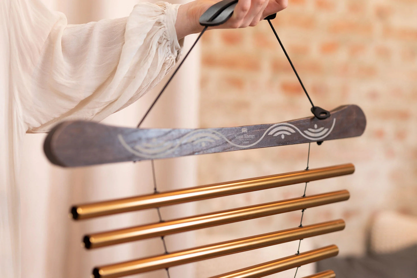 35" Meditation Flow Chime, 440 Hz, 10 Notes, G Major, Bronze