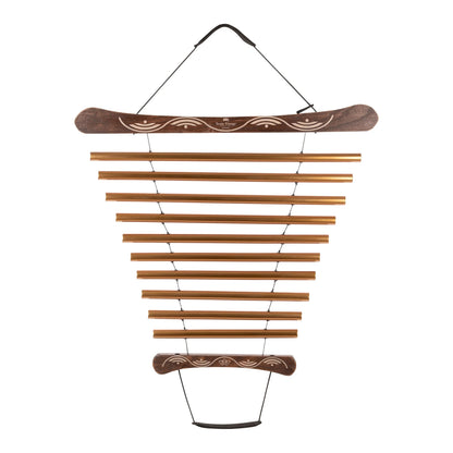 35" Meditation Flow Chime, 440 Hz, 10 Notes, G Major, Bronze