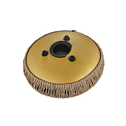 10" Medium Octave Steel Tongue Drum, C Major, 8 Notes, 432 Hz, Gold