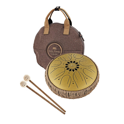 10" Medium Octave Steel Tongue Drum, C Major, 8 Notes, 432 Hz, Gold
